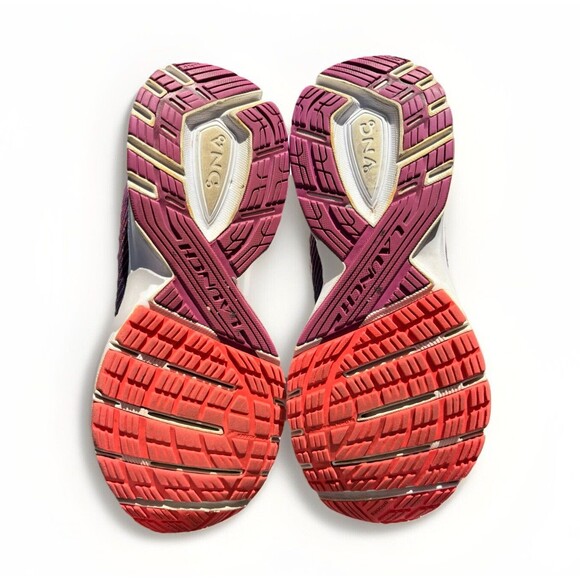 Brooks Launch 5 Women's Running Shoes Blue Coral Purple Low Top Size 10 Medium B - Picture 10 of 11